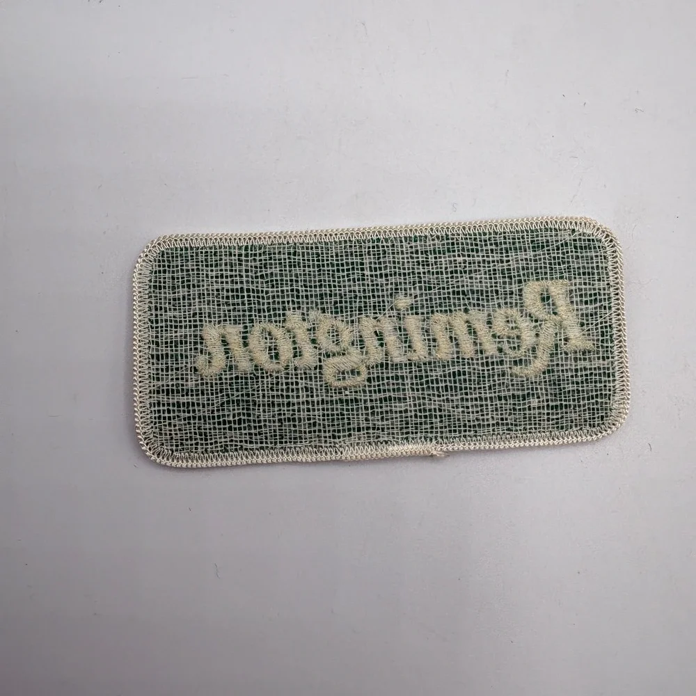 Vintage Remington Arms Embroidered Patch Green White Logo Sew On